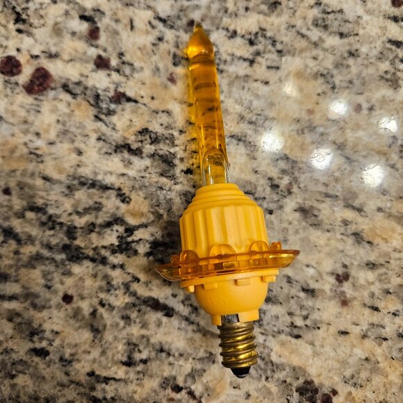 CHRISTOPHER RADKO YELLOW REPLACEMENT BUBBLE LIGHT HOLIDAY CANDOLIER STRAND TREE - Picture 1 of 5